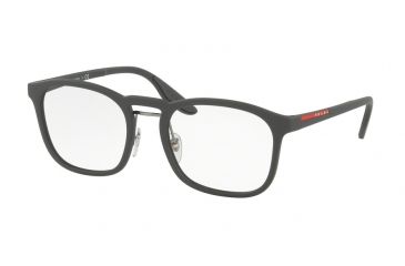 Image of Prada PS06HV Bifocal Prescription Eyeglasses TFZ1O1-52 - Grey Rubber Frame