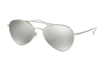 Image of Prada PS50SS Single Vision Prescription Sunglasses PS50SS-1AP2B0-60 - Lens Diameter 60 mm, Frame Color Matte Silver