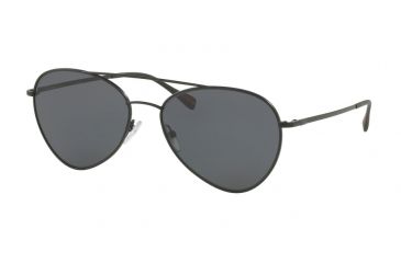 Image of Prada PS50SS Single Vision Prescription Sunglasses PS50SS-1BO5Z1-60 - Lens Diameter 60 mm, Frame Color Matte Black
