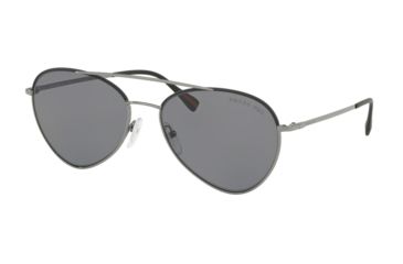 Image of Prada PS50SS Single Vision Prescription Sunglasses, 57mm, Gunmetal / Grey, PS50SS-290255-57-SV
