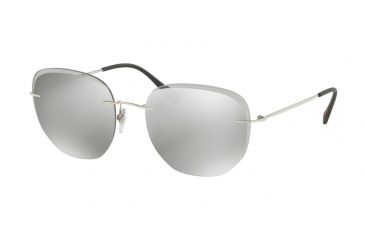 Image of Prada PS50TS Single Vision Prescription Sunglasses PS50TS-1BC125-57 - Lens Diameter 57 mm, Frame Color Silver