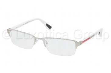 Image of Prada PS51DV Progressive Prescription Eyeglasses 1BC1O1-5419 - Silver Frame