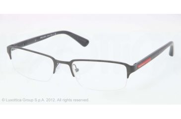 Image of Prada PS51DV Progressive Prescription Eyeglasses OAV1O1-54 - ASPHALT DEMI SHINY Frame