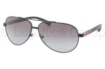 Image of Prada PS51NS Sunglasses 1BO3M1-6312 - Demi Shiny Black Frame, Gray Gradient Lenses