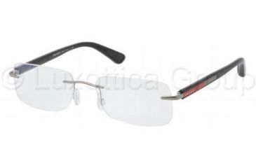 Image of Prada PS54CV Progressive Prescription Eyeglasses 5AV1O1-5117 - Gunmetal Frame