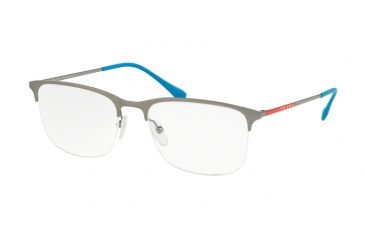Image of Prada PS54IV Single Vision Prescription Eyeglasses 7CQ1O1-53 - Top Matte Gunmetal/gunmetal Frame
