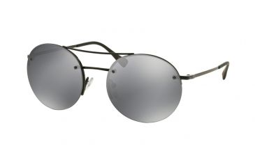 Image of Prada PS54RS Sunglasses 7AX5L0-56 - Black Frame, Light Grey Mirror Black Lenses
