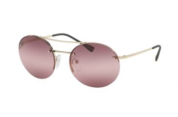 Image of Prada PS54RS Sunglasses ZVN6M0-56 - Pale Gold Frame, Pink Gradient Lenses