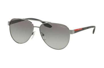 Image of Prada PS54TS Bifocal Prescription Sunglasses, 58mm, Gunmetal, PS54TS-5AV3M1-58-BI