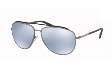 Image of Prada PS55RS Single Vision Prescription Sunglasses PS55RS-QFP5Q0-59 - Lens Diameter 59 mm, Frame Color Grey/steel Rubber