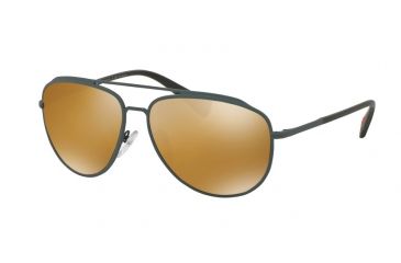 Image of Prada PS55RS Single Vision Prescription Sunglasses PS55RS-UFI5N2-59 - Lens Diameter 59 mm, Frame Color Green Rubber