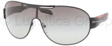 Image of Prada PS56NS Sunglasses 1BO3M1-0137 - Demi Shiny Black Frame, Gray Gradient Lenses