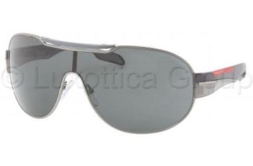 Image of Prada PS56NS Sunglasses 5AV1A1-0137 - Gunmetal Frame, Gray Lenses