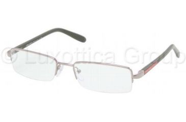 Image of Prada PS57BV Single Vision Prescription Eyeglasses 7JO1O1-5318 - Gunmetal Frame
