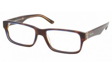 Image of Prada PR 16MV Eyeglasses Styles - Tortoise Denim Frame w/Non-Rx 53 mm Diameter Lenses, ZXH1O1-5316