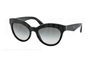 Image of Prada TRIANGLE PR23QS Sunglasses 1AB0A7-53 - Black Frame, Grey Gradient Lenses