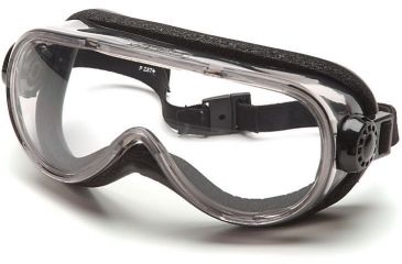 Image of Pyramex Goggles with Clear Anti-Fog with Foam Padding Lens Chem Splash Frame G404T