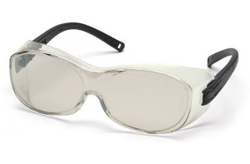 Image of Pyramex OTS Safety Glasses - Indoor/Outdoor Mirror Lens, Black Frame S3580SJ