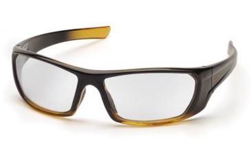 Image of Pyramex Outlander Safety Glasses, Black-Gold Frame/Clear Lens SBG8010D