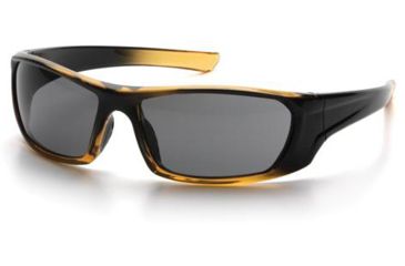 Image of Pyramex Outlander Safety Glasses, Black-Gold Frame/Gray Lens SBG8020D