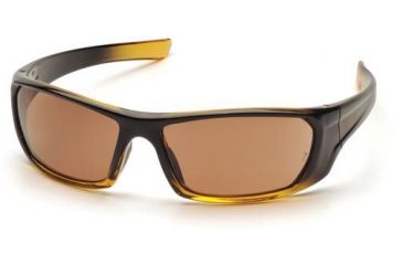 Image of Pyramex Outlander Safety Glasses, Black-Gold Frame/Sandstone Bronze Lens SBG8018D