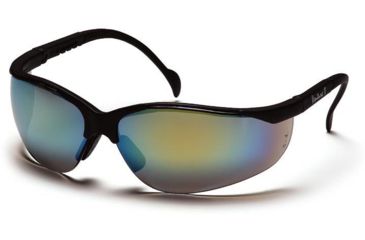 Image of Pyramex Venture II Safety Glasses - Gold Mirror Lens, Black Frame SB1890S