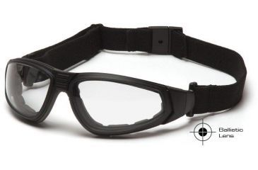Image of Pyramex XSG Military Glasses - Clear Ballistic Anti-Fog Lens, Black Frame GB4010BST