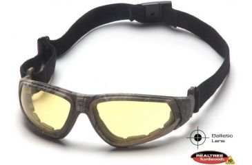 Image of Pyramex XSG Shooting Glasses - Amber Ballistic Anti-Fog Lens, Real Tree HW Frame GC4030BST