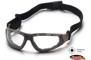 Image of Pyramex XSG Shooting Glasses - Clear Ballistic Anti-Fog Lens, Real Tree HW Frame GC4010BST