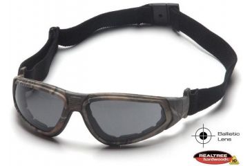 Image of Pyramex XSG Shooting Glasses - Gray Ballistic Anti-Fog Lens, Real Tree HW Frame GC4020BST