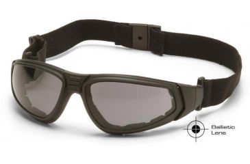 Image of Pyramex XSG Tactical Glasses - Gray Ballistic Anti-Fog Lens, Black Frame GB4020BST