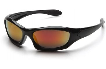 Image of Pyramex Zone 3 Safety Glasses - Sky Red Mirror Lens, Black Frame SB5255D