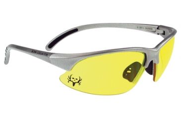 Image of Radians Bone Collector Trigger Youth Shooting Glasses Amber Lens/Silver Frame