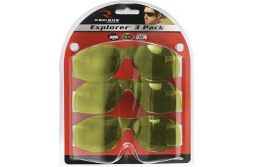 Image of Radians Explorer Shooting Glasses, Black Frame, Amber Lens - 3 Pack - EX3140CS 