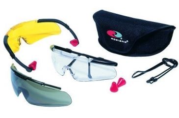 Image of Radians Impact Resistant Clear/Gray/Vermillion Glasses w/UV Polycarbonate L PAVC11281