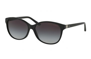 Image of Ralph Lauren DECO EVOLUTION RL8116 Sunglasses 50018G-57 - Black Frame, Gray Gradient Lenses