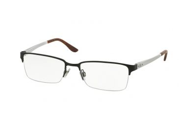 Image of Ralph Lauren RL5089 Single Vision Prescription Eyeglasses 9281-54 - Semi Shiny Black Frame