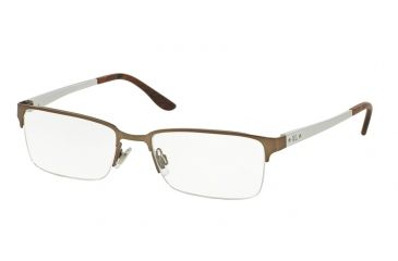 Image of Ralph Lauren RL5089 Single Vision Prescription Eyeglasses 9284-54 - Matte Brown Frame