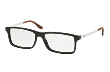 Image of Ralph Lauren RL6128 Single Vision Prescription Eyeglasses 5509-55 - Black Frame