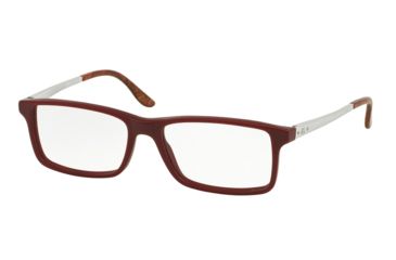 Image of Ralph Lauren RL6128 Single Vision Prescription Eyeglasses 5512-53 - Matte Bordeaux Frame