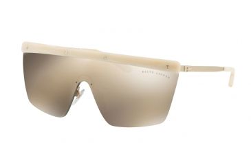 Image of Ralph Lauren RL7056 Sunglasses 91696G-40 - Matte Light Gold Frame, Super Mirror Gold Lenses