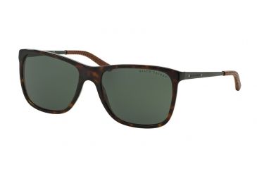 Image of Ralph Lauren RL8133Q Sunglasses 500371-57 - Dark Havana Frame, Green Lenses