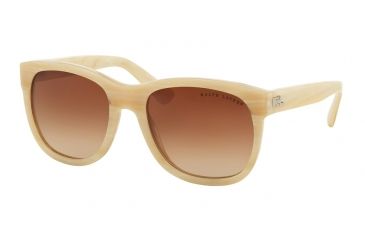 Image of Ralph Lauren RL8141 Sunglasses 53053B-56 - Bone Frame, Gradient Brown Lenses