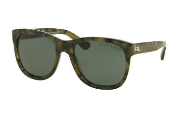 Image of Ralph Lauren RL8141 Sunglasses 54363H-56 - Camouflage Frame, Dark Green Lenses