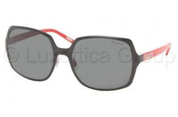 Image of Ralph RA 4027 Sunglasses Styles -  Black/Red Frame / Gray Lenses, 197-87-5617
