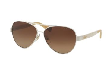 Image of Ralph RA4114 Sunglasses 3088T5-58 - White Frame, Brown Gradient Polarized Lenses