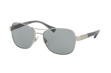 Image of Ralph RA4119 Progressive Prescription Sunglasses RA4119-32101-57 - Lens Diameter 57 mm, Frame Color Silver/ Blue Horn