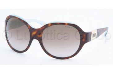 Image of Ralph RA5053 Sunglasses Styles Light Tort/Turquoise Frame w/ Brown Gradient 58 mm Diameter Lenses, 601-13-5817