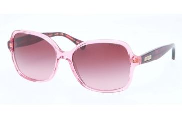 Image of Ralph RA5186 Sunglasses 13188H-57 - Pink/pink Tortoise Frame, Burgundy Gradient Lenses