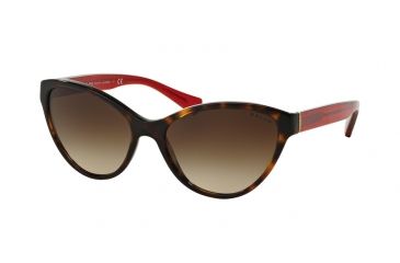 Image of Ralph RA5195 Sunglasses 142913-57 - Dark Tortoise/red Bandana Frame, Brown Gradient Lenses